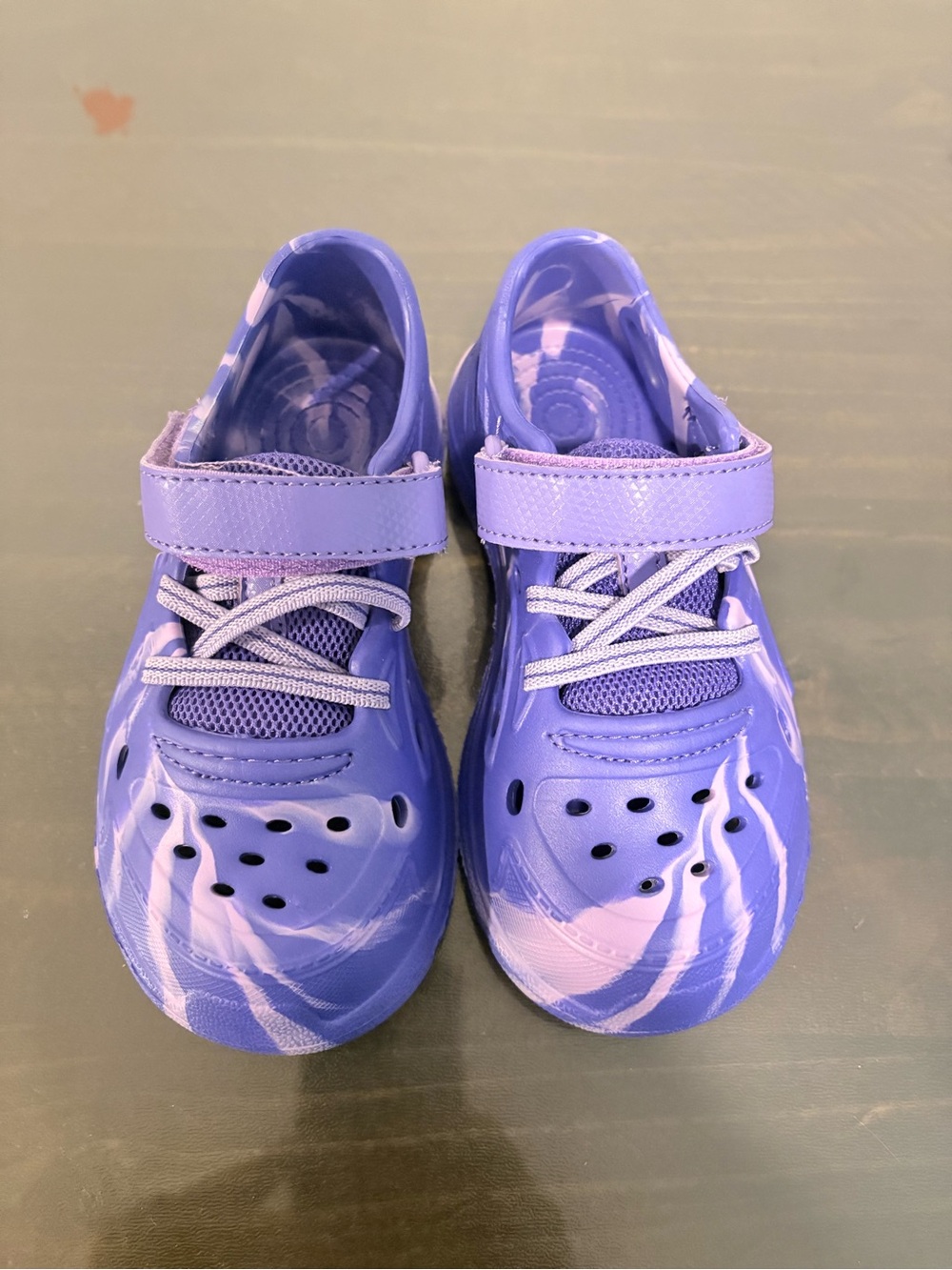 Stride Rite Lilac Marble Kids Sandal-Clogs with Strap